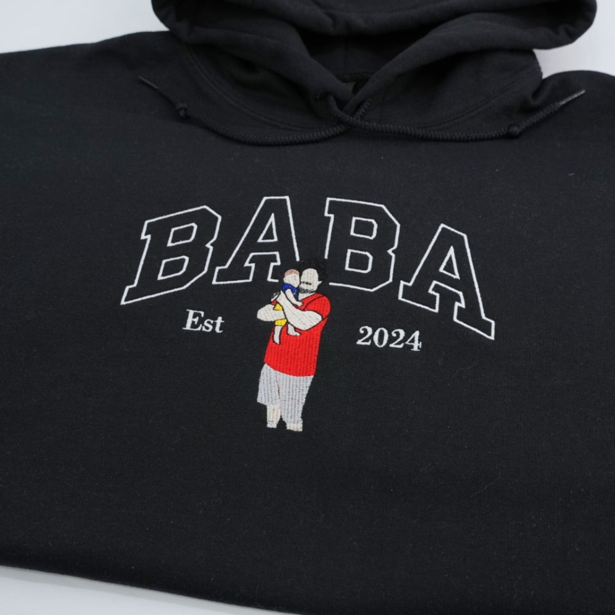 New Dad Custom Embroidered Hoodie - Personalized Baby Name - Father's Day Gift