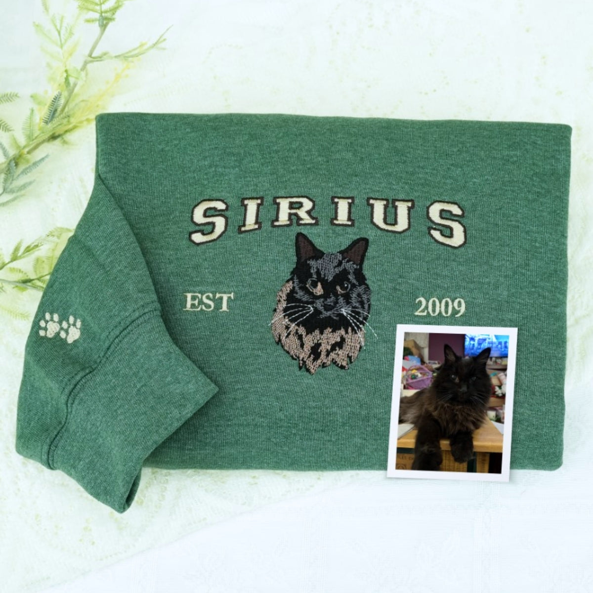 Cat Dad Custom Embroidered Hoodie - Perfect Father's Day Cat Lover Gift
