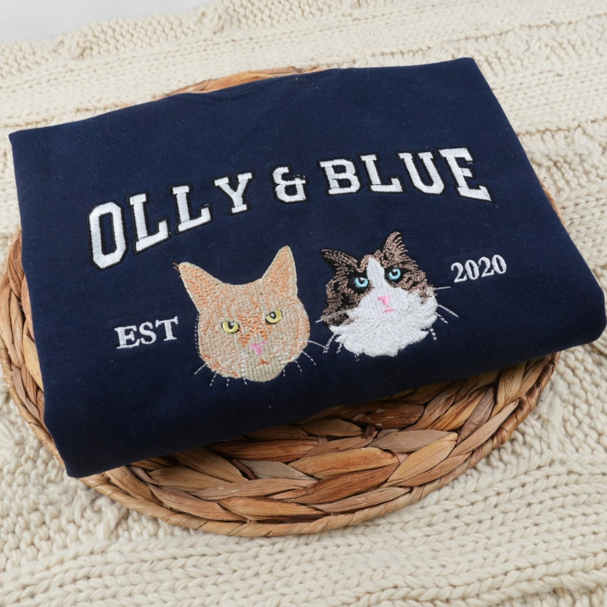 Cat Dad Custom Embroidered Hoodie - Perfect Father's Day Cat Lover Gift