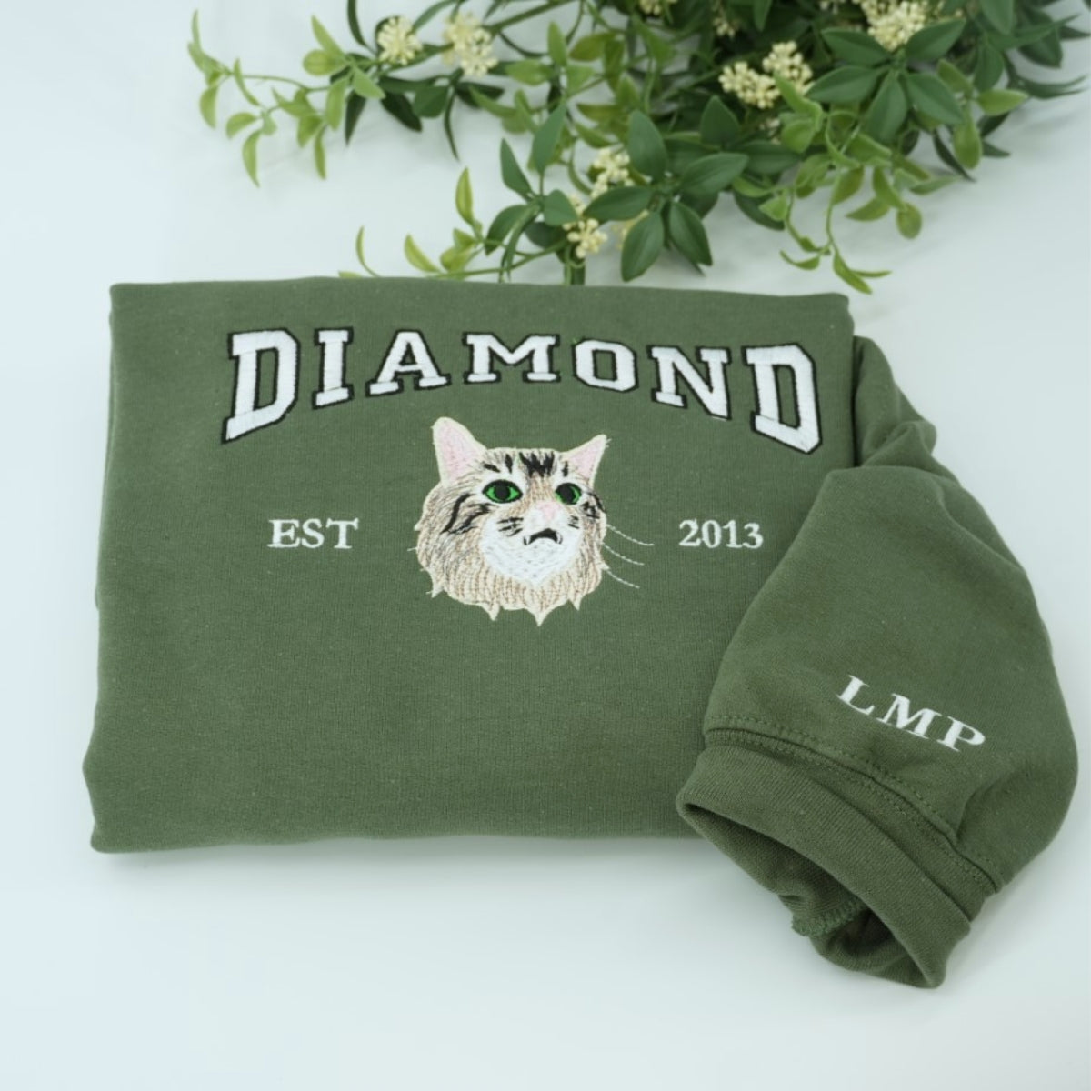 Cat Dad Custom Embroidered Hoodie - Perfect Father's Day Cat Lover Gift