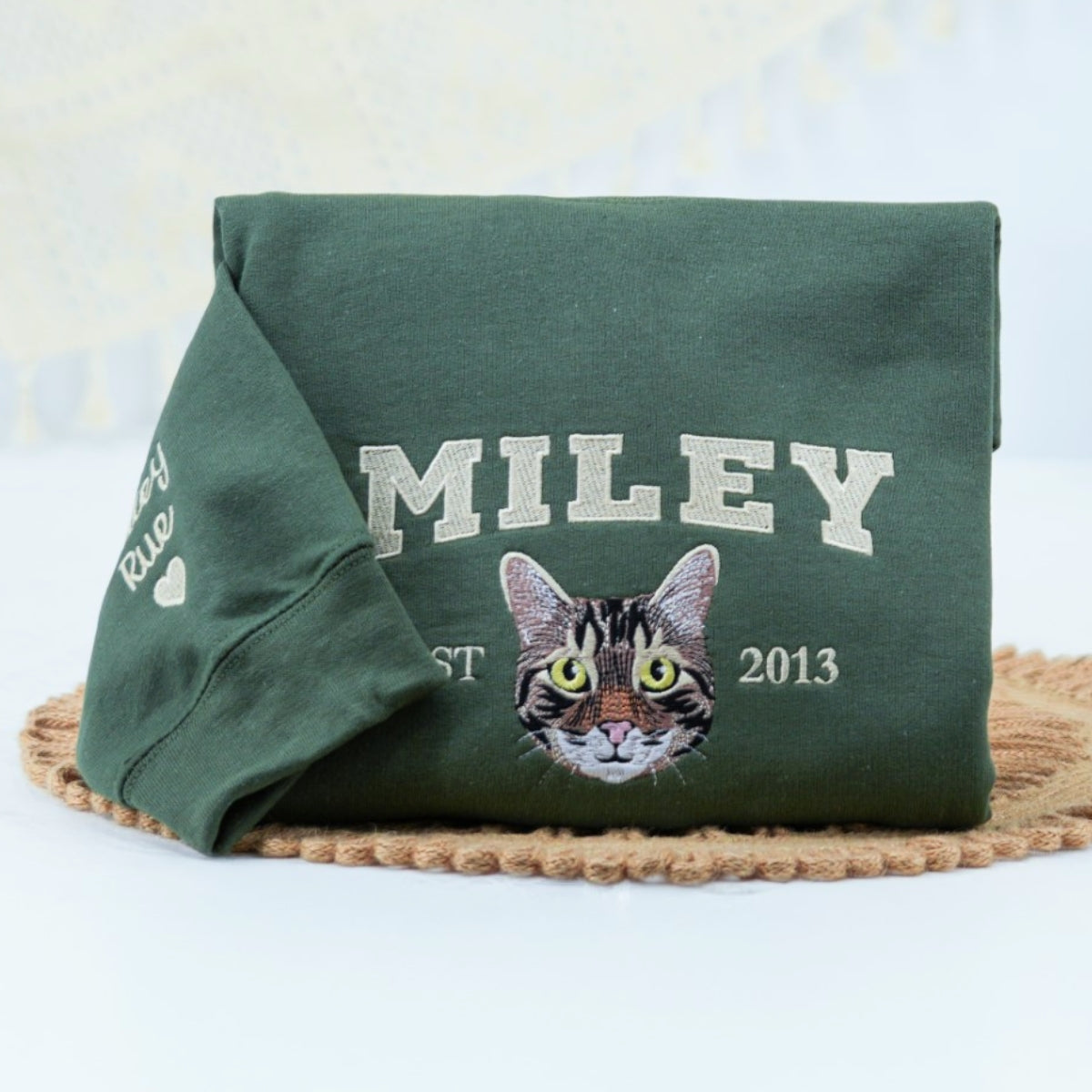 Cat Dad Custom Embroidered Hoodie - Perfect Father's Day Cat Lover Gift