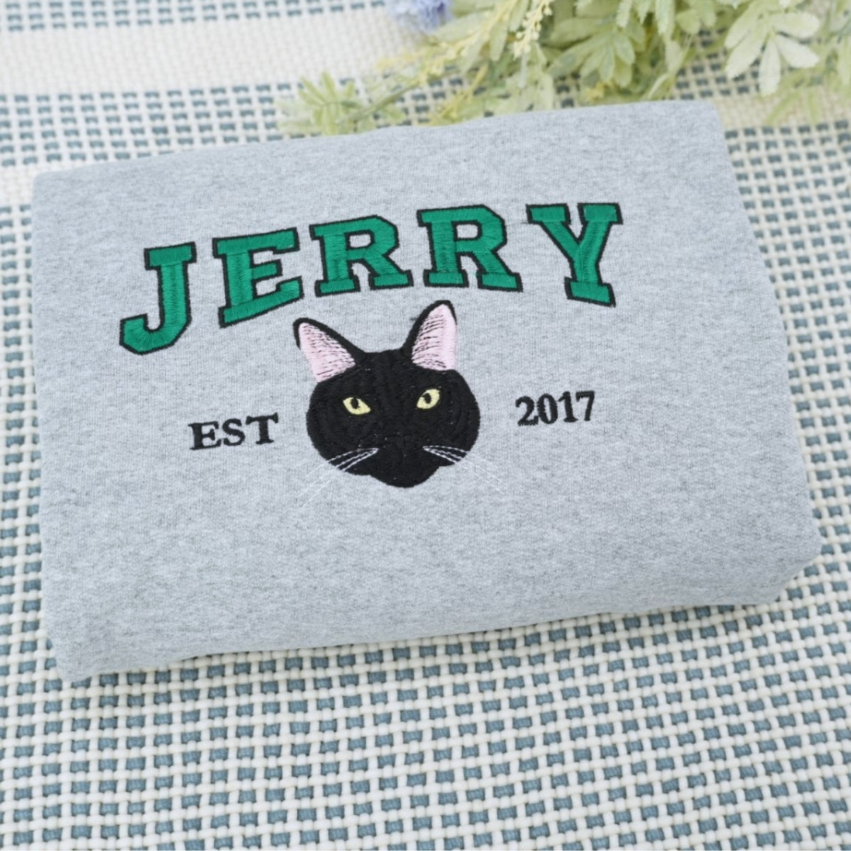 Cat Dad Custom Embroidered Hoodie - Perfect Father's Day Cat Lover Gift