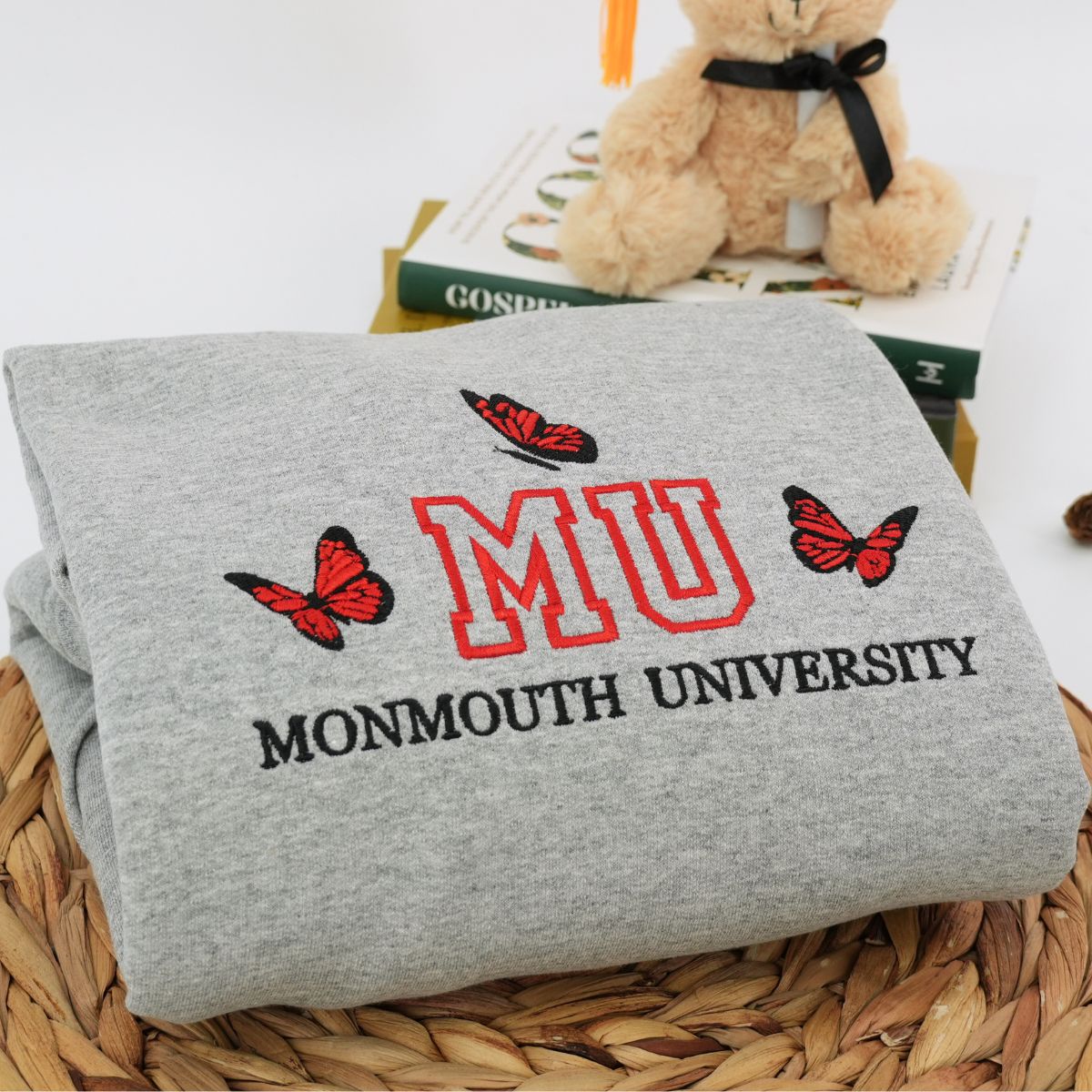 Embroidered University Hoodie - College Student Gift