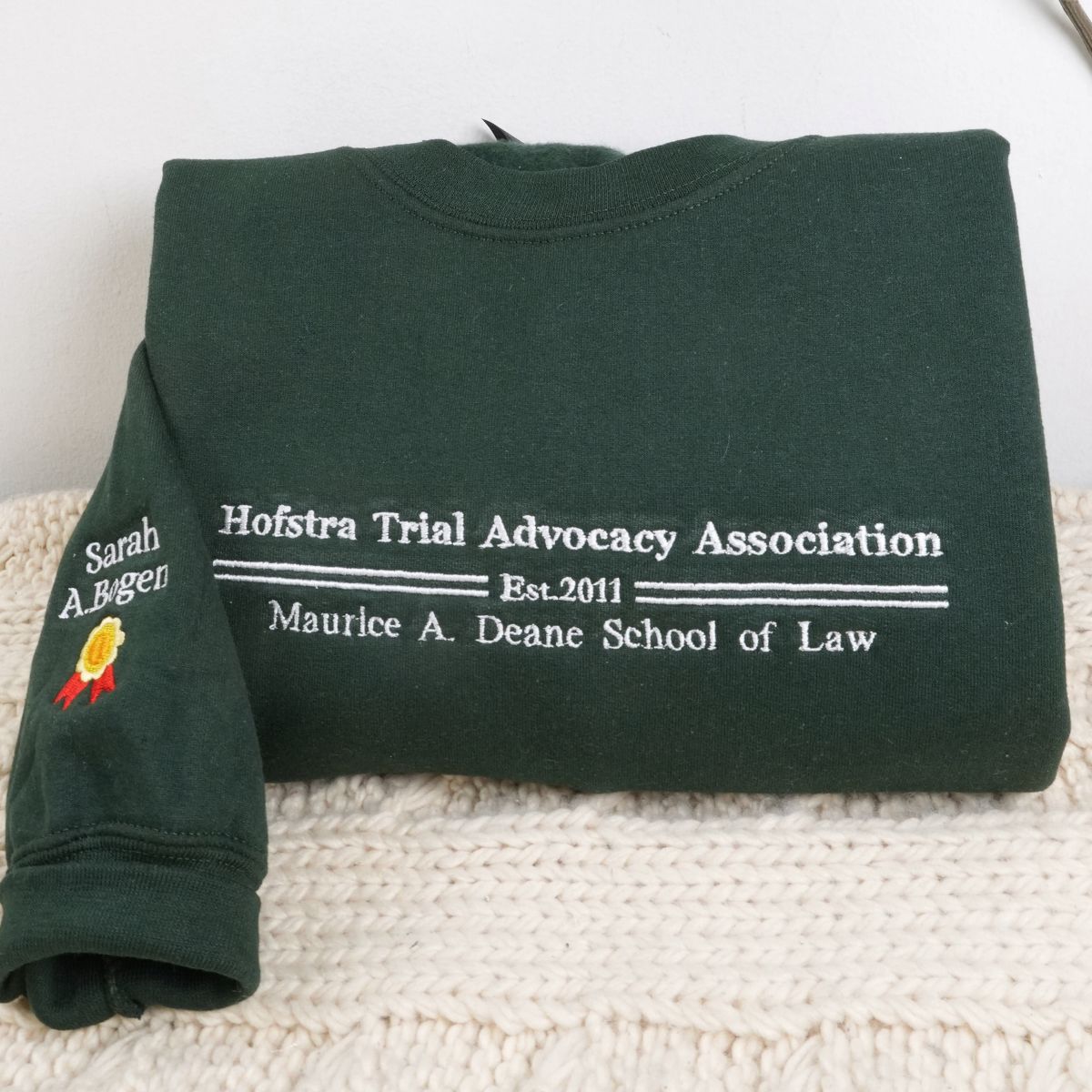 Embroidered University Alumni Hoodie with School Name & Year - College Gift