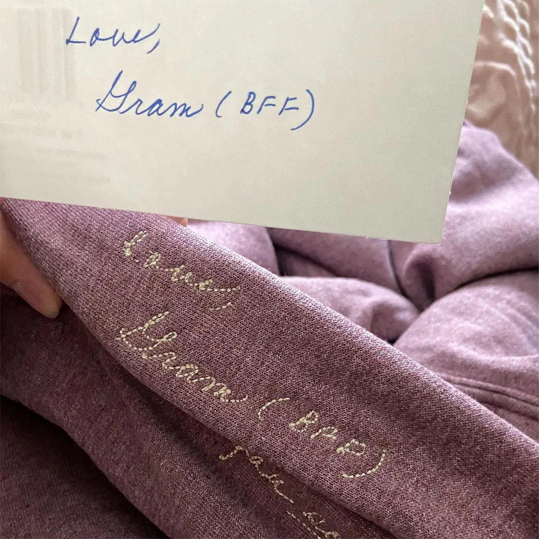 I Love You Daddy Custom Embroidered Hoodie - Child Handwriting - Personalized Father's Day Gift