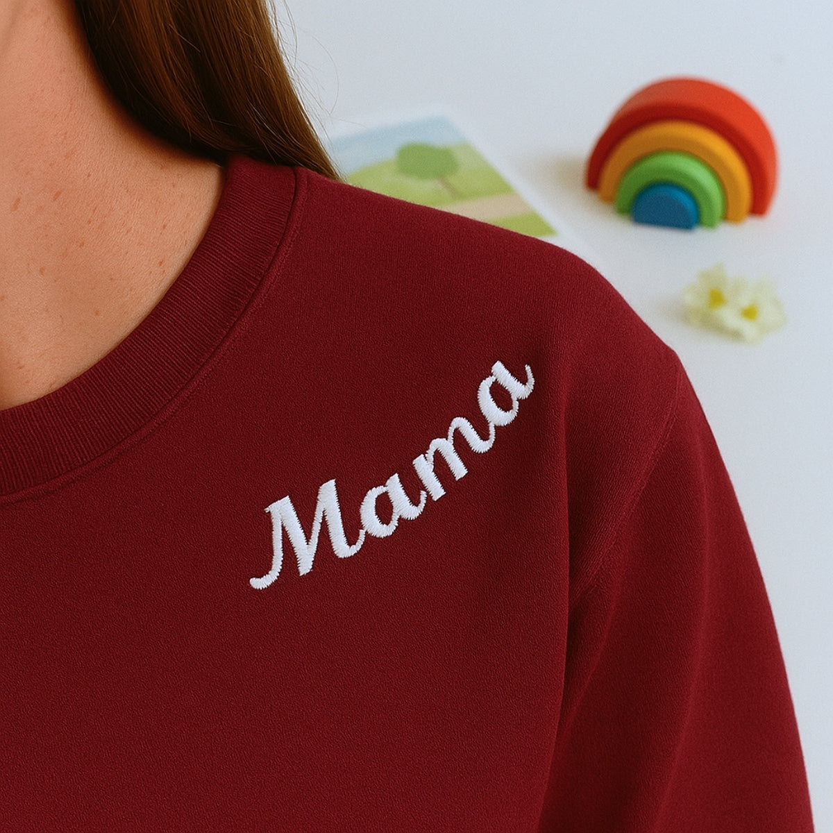 Mama Custom Embroidered Hoodie - Mom Sweatshirt - Personalized Mother's Day Gift